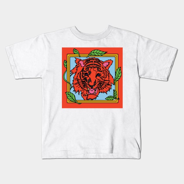 Animal Faces 300 (Style:1) Kids T-Shirt by luminousstore